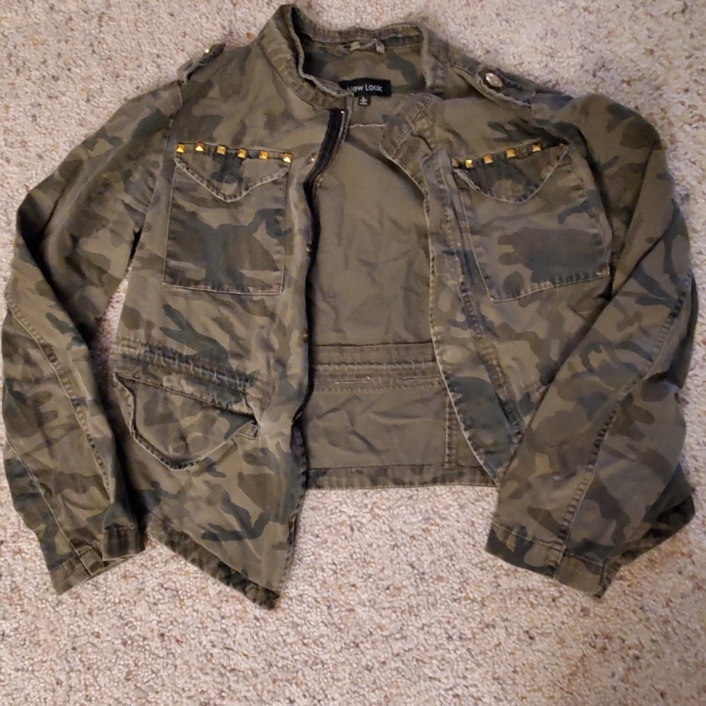 New look camo cropped jacket